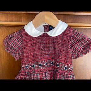 Ralph Lauren smocked tartan plaid dress siz 3